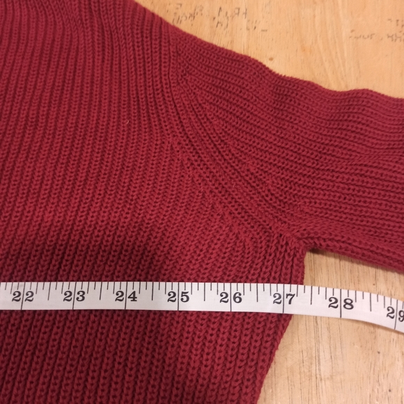 Express Sweater new Womens sz S Red Pullover Oversized Scoop Neck Short Sleeves - Picture 14 of 16
